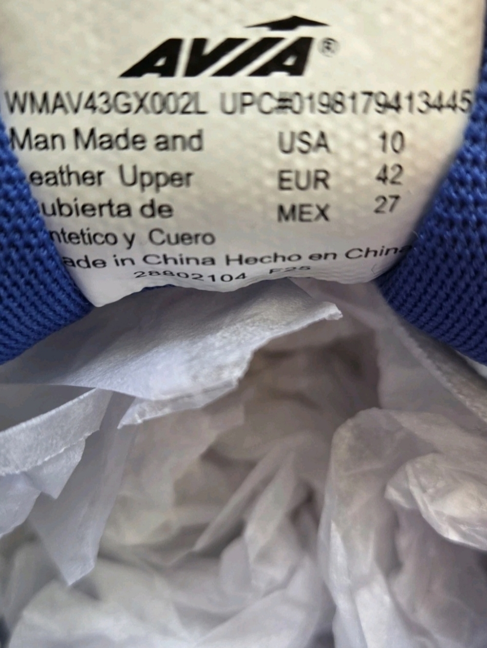 AVIA 5000 Performance Control White/Blue/Silver Sneakers US Women's Size 10 - Picture 15 of 17
